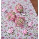 Bouton de rose rose en papier les 20