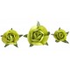 Bouton de rose vert anis en papier les 20