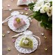 Bouton de rose vert anis en papier les 20