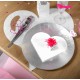 Set de table coeur rose intissé les 50