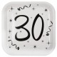 Assiettes carton anniversaire 30 ans 23 cm les 10