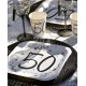 Assiette carton anniversaire 50 ans 23 cm les 10