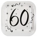 Assiettes carton anniversaire 60 ans 23 cm les 10