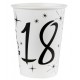 Gobelets carton anniversaire 18 ans les 10