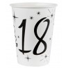 Gobelets carton anniversaire 18 ans les 10