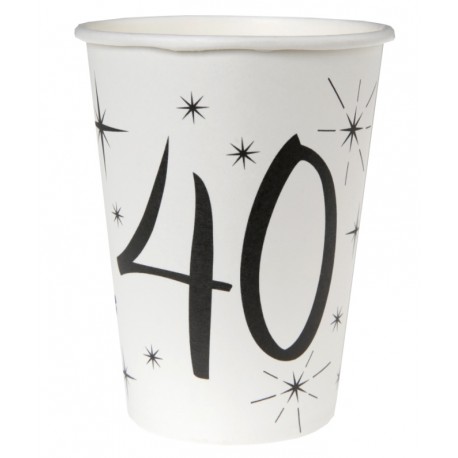 Gobelet carton anniversaire 40 ans les 10