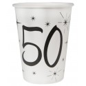 Gobelets carton anniversaire 50 ans les 10