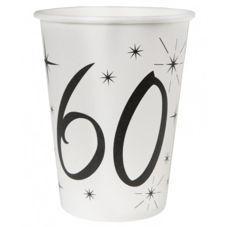 Gobelet carton anniversaire 60 ans les 10