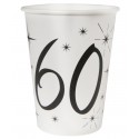 Gobelets carton anniversaire 60 ans les 10