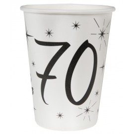 Gobelet carton anniversaire 70 ans les 10