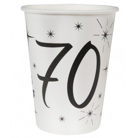 Gobelet carton anniversaire 70 ans les 10