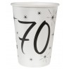 Gobelets carton anniversaire 70 ans les 10