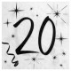 Serviette en papier anniversaire 20 ans les 20