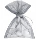 Grands sachets organdi gris les 6