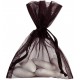 Grand sachet organdi noir les 6