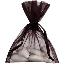 Grand sachet organdi noir les 6