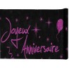 Chemin de table anniversaire fuchsia pailleté 5 M