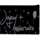 Chemin de table anniversaire argent pailleté 5 M