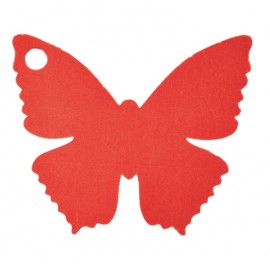 Etiquettes papillon rouge les 10