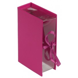 Boîte à dragées livre fuchsia les 4