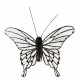 Papillon noir transparent sur pince les 4