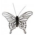 Papillons noirs transparents sur pince les 4