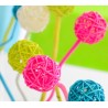 Boules en rotin fuchsia 6 cm les 6