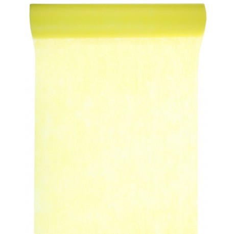 Chemin de table intissé jaune 10 M x 60 cm