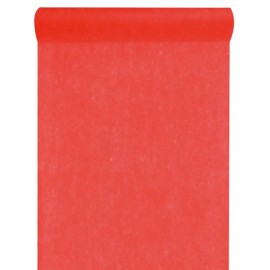 Chemin de table intissé rouge 10 M x 60 cm