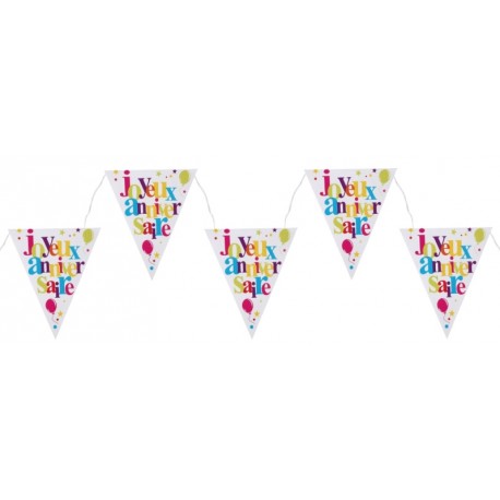 Guirlande fanions anniversaire festif 300 cm