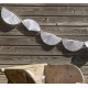 Guirlande éventails blancs en papier 300 cm