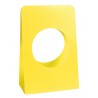 Portants boule à dragées 5 cm carton jaune les 6