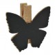 Ardoises papillon or sur pince déco les 6