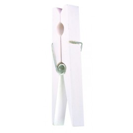 Grande pince blanche en bois déco 22.5 cm