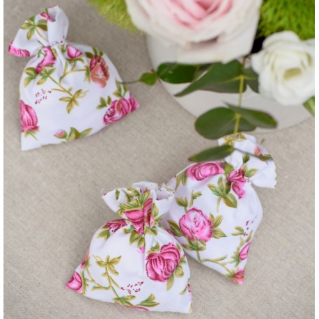 Sachet à dragées liberty shabby chic les 4