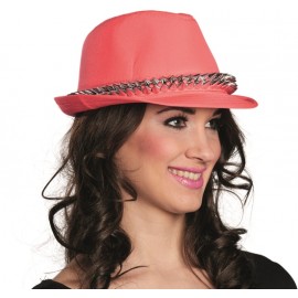 Chapeau borsalino fuchsia avec pointes adulte