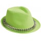 Chapeau borsalino vert anis avec pointes adulte