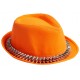 Chapeau borsalino orange avec pointes adulte