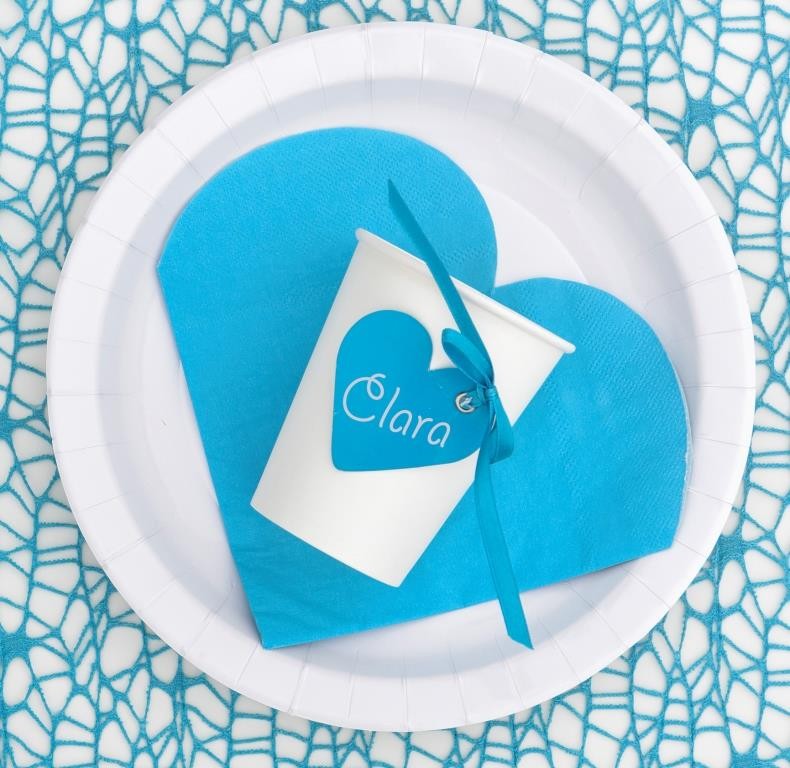 Lot De 6 Assiettes En Carton "Boho Chat II" 23cm Blanc