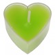 Bougie chauffe plat coeur vert anis les 4