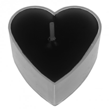 Bougie chauffe plat coeur noir les 4