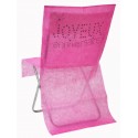 Housses de chaise anniversaire intissé fuchsia les 6