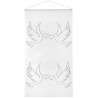 Kakémono colombes blanc tenture murale intissé 2.50 M