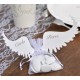 Etiquette ailes d'ange blanc carton les 6