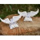 Etiquette ailes d'ange blanc carton les 6