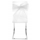 Noeuds de chaise blancs en organdi les 4