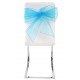 Noeuds de chaise en organdi turquoise les 4