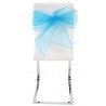Noeuds de chaise en organdi turquoise les 4