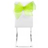 Noeud de chaise en organdi vert anis les 4