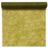 Chemin de table fanon vert olive 5 M